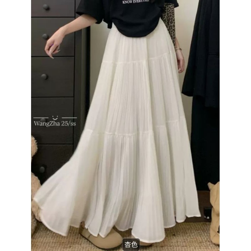 [PROMO RAMADHAN]ROK IMPORT SUSUN PANJANG WANITA ROK PRISKET- Visual Hands