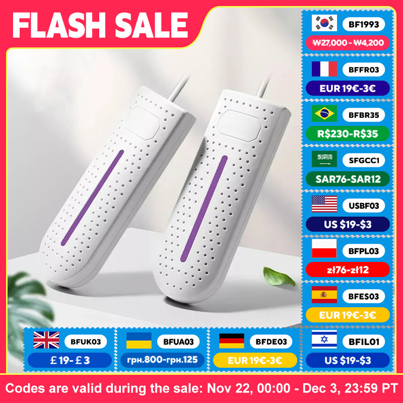 Shoe Dryers UV Sterilization Dehumification Portable Shoe Rack Heater Deodorizer Dehumifier Device Q