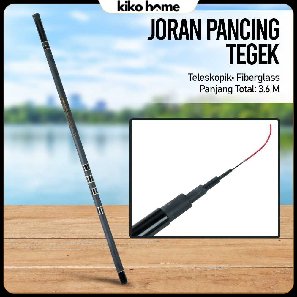 TAFFSPORT Joran Pancing Tegek Fiberglass Fishing Rod - 360