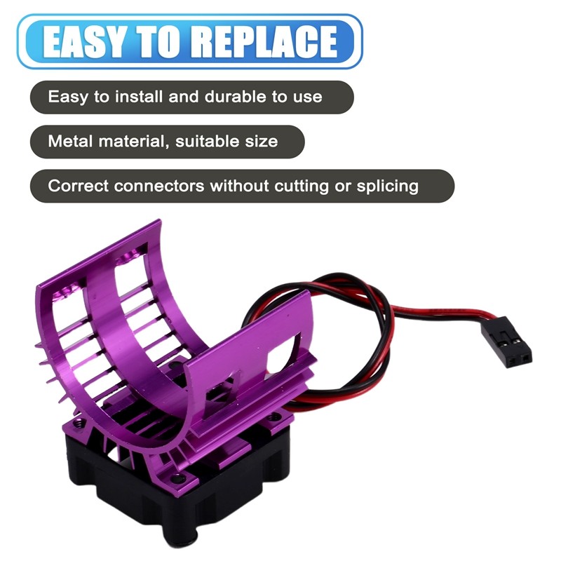 RC Car 540 550 3650 3660 3665 Brushless Electric Motor Cover Heatsink Cooling Fan For 124017 124016 