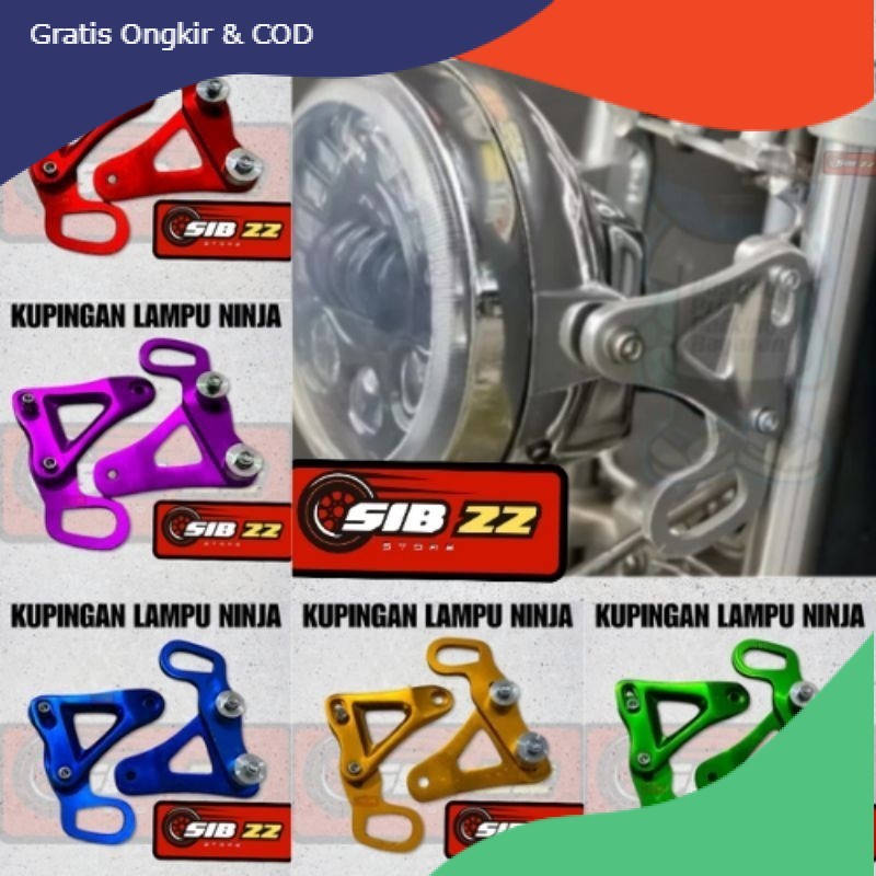 Breket breket bracket lampu ninja ss ninja r kupingan lampu depan ninja ss ninja r cnc