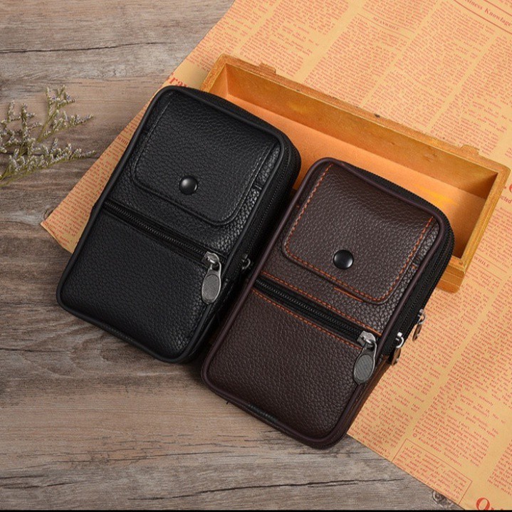 Grosir Tas Pinggang Pria/Tas Hp Kulit Pria/ Dompet Cowok/Dompet Hp Cowo/Dompet Kulit Pria/Dompet Hp