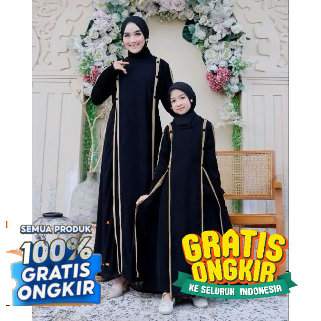 Abaya Hitam Murah Gamis Dubai Turkey Saudi Maxy Dress Terbaru Fashion Muslim Busana Wanita Aisyah- p