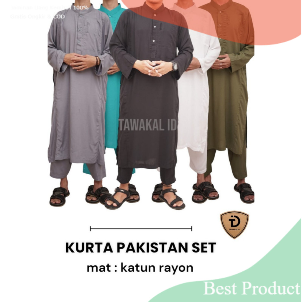 BISA COD / KOKO MUSLIM / KURTAH PAKISTAN / KURTAH STELAN / HAROMAIN / TAWAKAL ID- pakaian pria lainn