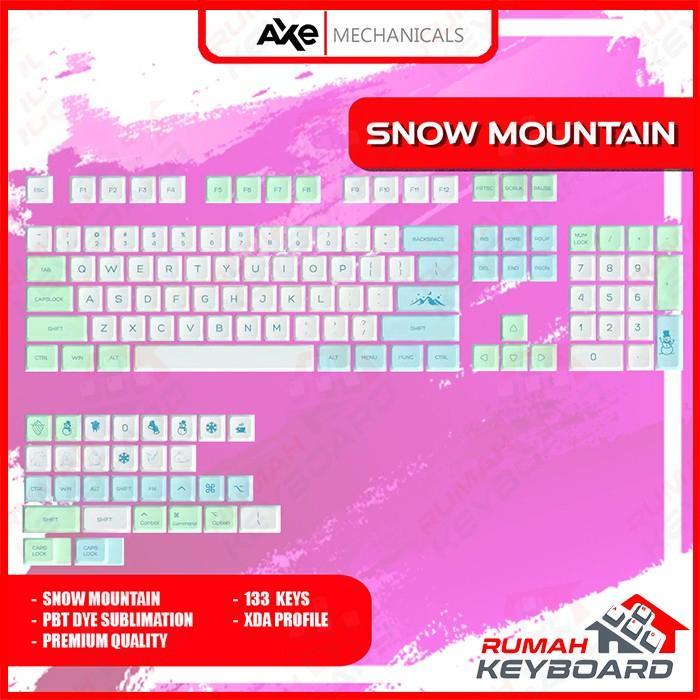 KEYCAP - KEYCAPS - XDA - SNOW MOUNTAIN - PBT - DYE SUB