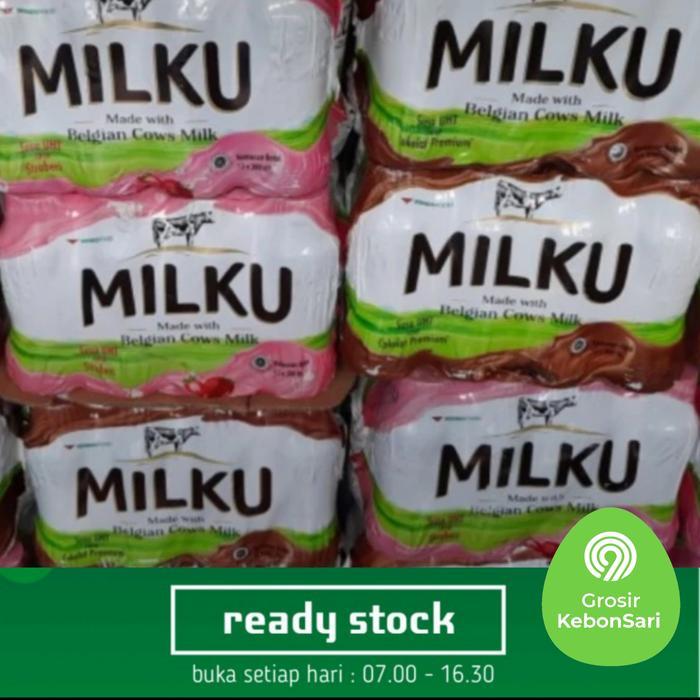 Diskon Spesial Ramadhan milku susu uht karton (12 botol) - Strawberi