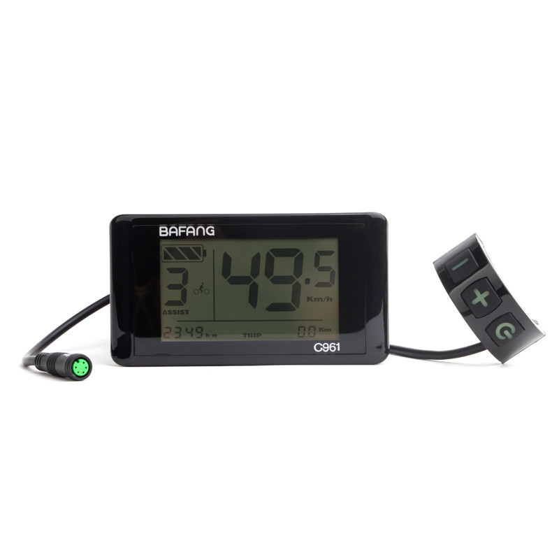 Layar LCD Bafang C961, Suku Cadang Konversi Sepeda Listrik, Motor Tengah, Motor Hub BBS01B BBS02B 36