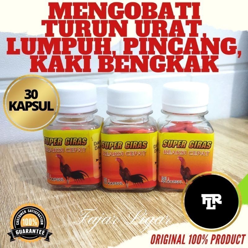 KAPSUL TURUN URAT AYAM GIRAS OBAT AYAM TURUN URAT LUMPUH BENGKAK