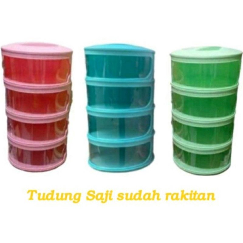 Ayumi Shop - Tudung saji 4 susun rakitan serbaguna 4 layer multi fungsi warna putih biru hijau ungu 