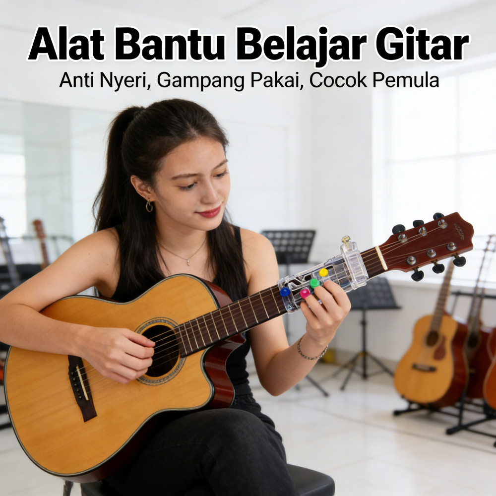Guitar Assistant Button Aid Anti Pain Tombol Alat Bantu Gitar Belajar Chord Buddy