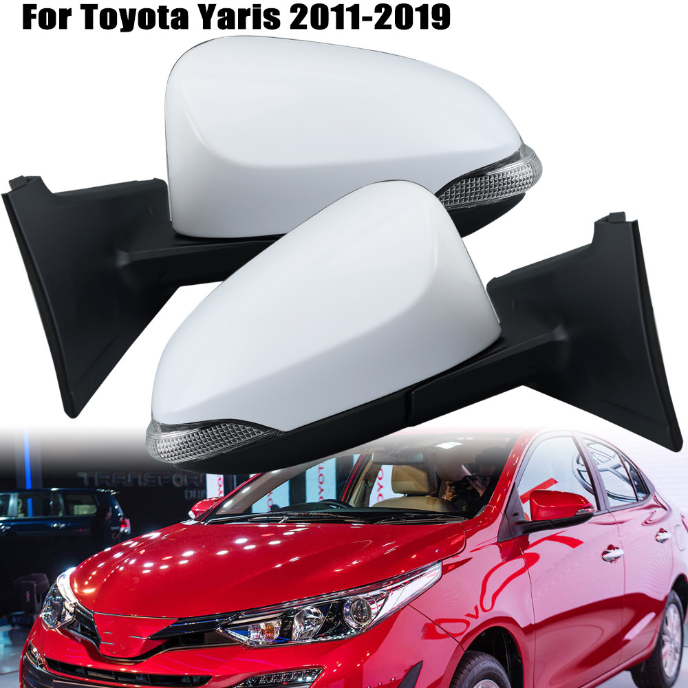 Rakitan Kaca Spion 7 Pin RHD Untuk Toyota Yaris NCP13 2011 2012-2019 Kaca Spion Pintu Samping Pengem
