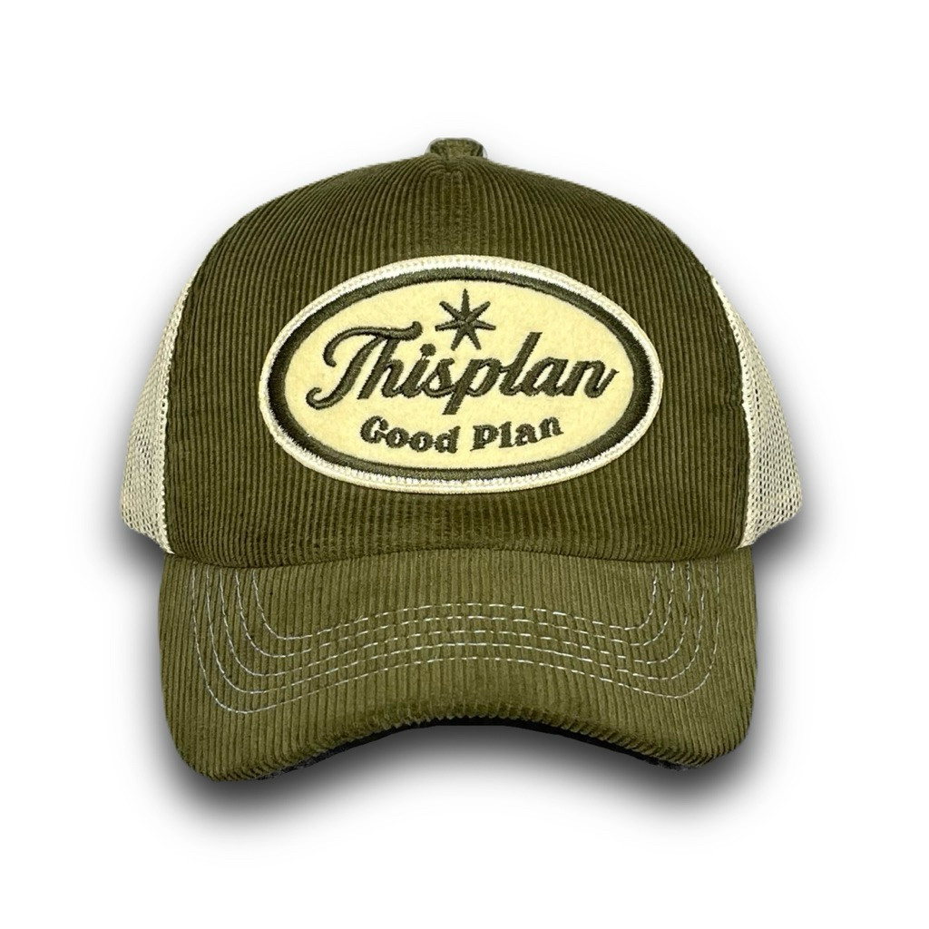 Topi Jaring Corduroy Trucker Hat Cream Army Goodplan Thisplan