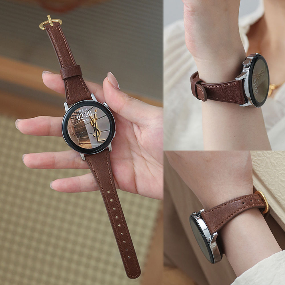 Tali Kulit Huawei Watch GT6 / GT5 41mm - Leather Strap Tali jam tangan tipis premium dengan gesper b