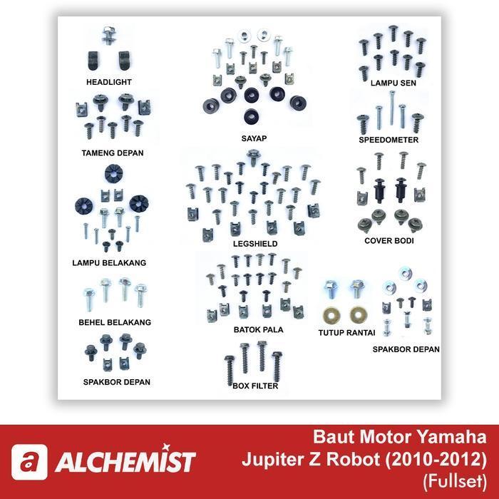 Baut Jupiter Z Robot Full Set / Baud Yamaha Jupiter Z Robot Full Body / COD Baut Yamaha Jupiter Z Ro