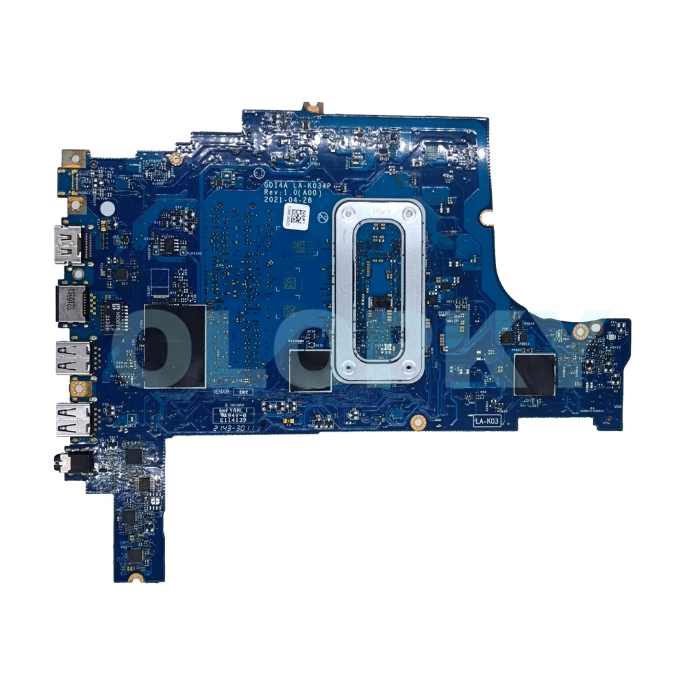 GDI4A LA-K034P With i3-1115G4 I5-1135G7 I7-1165G7 CPU For Dell Vostro 3400 3500 Inspiron 3501 Laptop