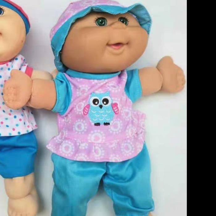 baju boneka impor mainan baby alive Disney doll cpk cabbage - Biru