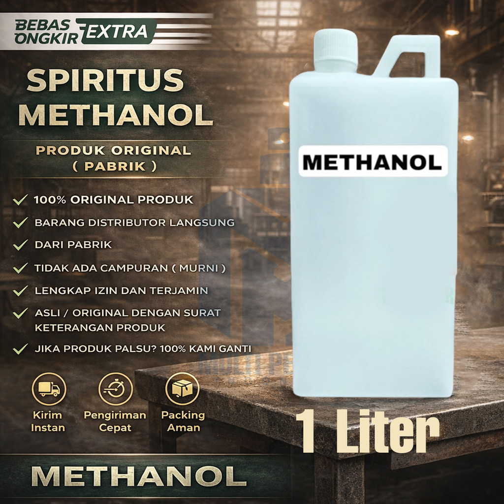 METHANOL / METANOL 1 LITER PURITY 99,99% – GRADE TEKNIS | ORIGINAL + COA