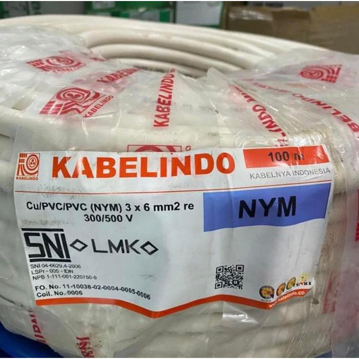 KABEL NYM 3x6mm 3x6 mm KABELINDO METERAN / ECERAN (KAWAT)