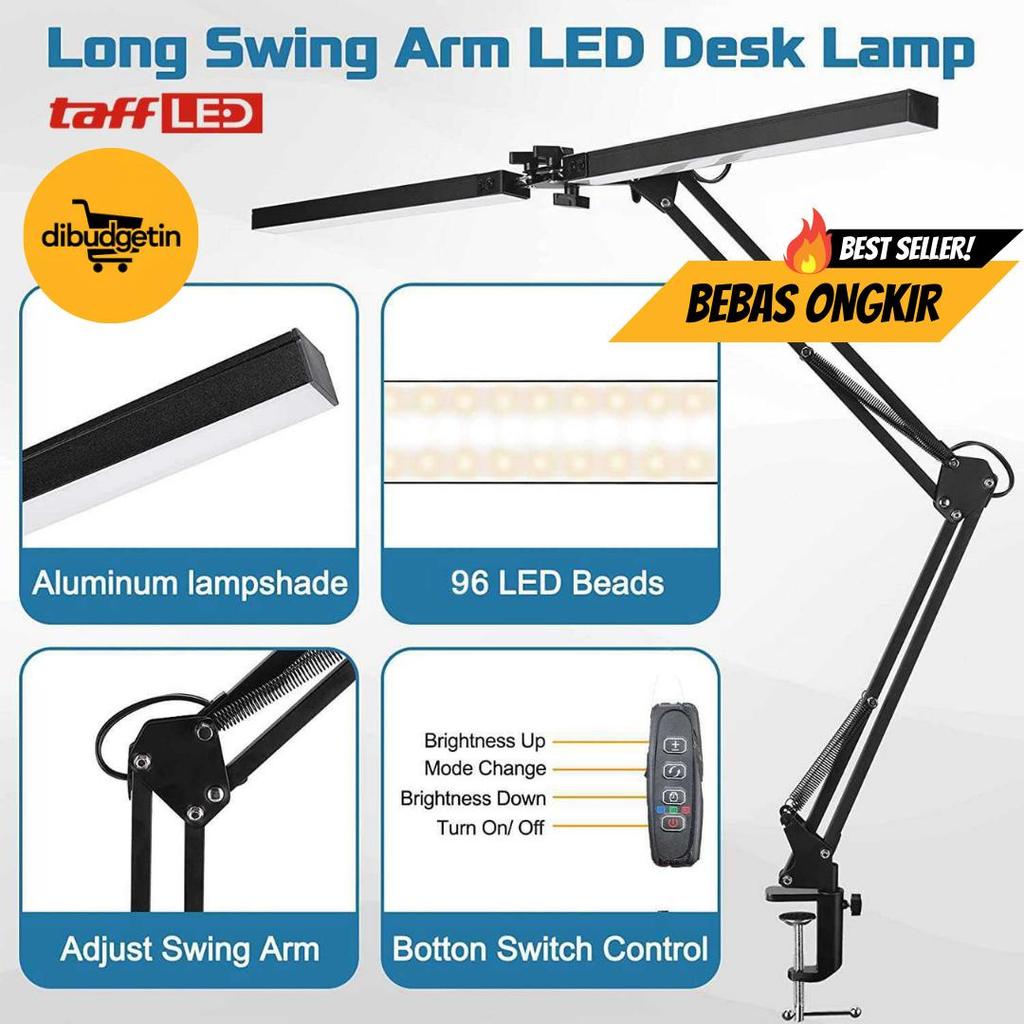 TaffLED Lampu Meja Baca LED Double Head 3 Color Mode SMD - ZN14