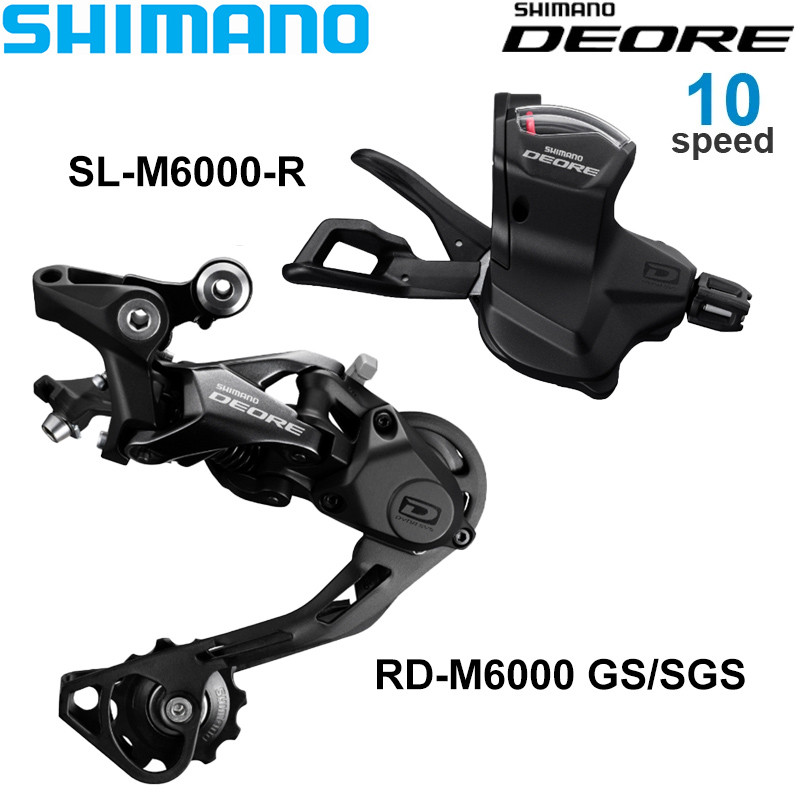 Shimano Deore M6000 1x10S MTB Bike Derailleurs Groupset SL-M6000 Tuas Pemindah Gigi Kanan RD-M6000 S