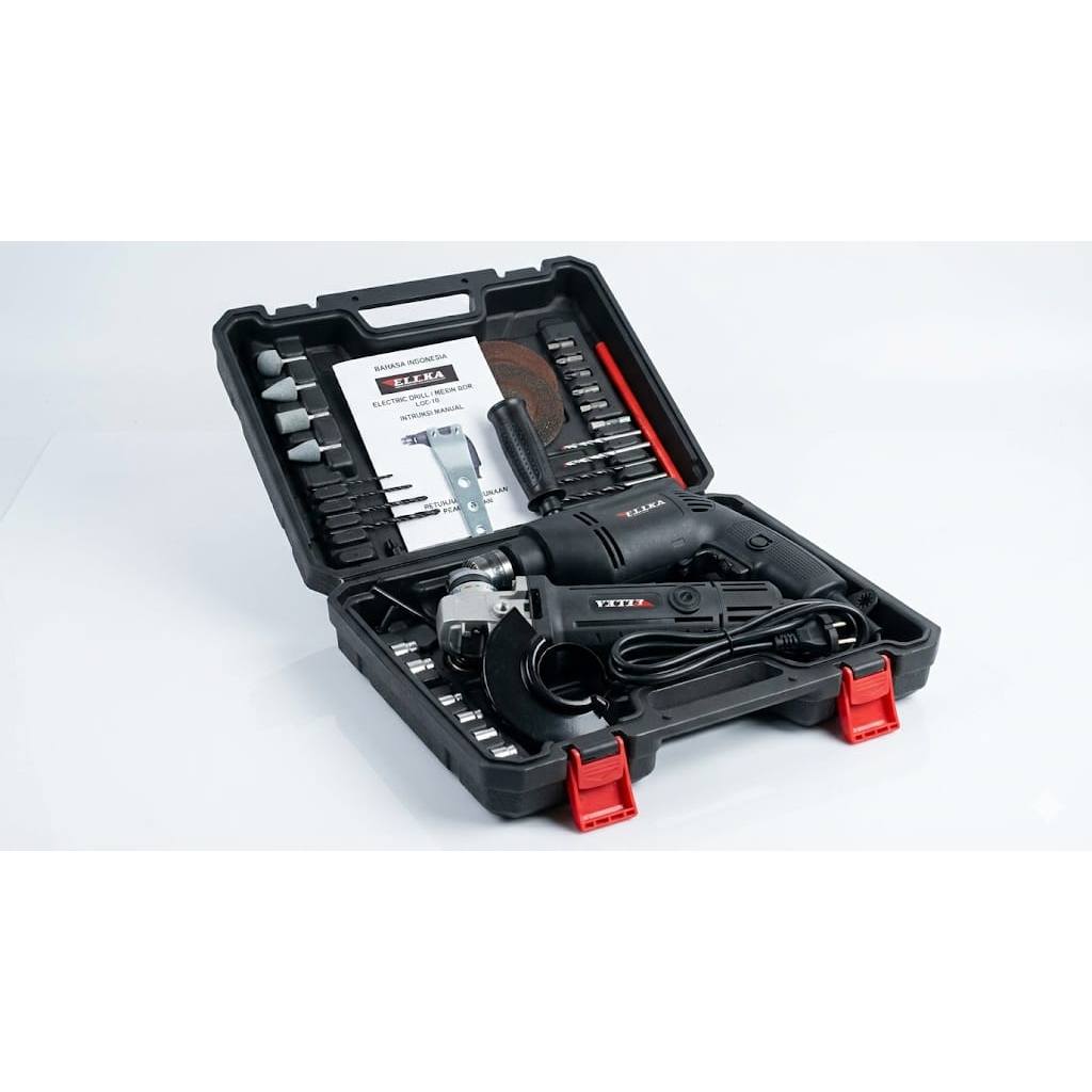 TOP 1  PAKET BOR GERINDA KOPER FULL SET FREE AKSESORIS MEREK BSW BOR TENGAN LISTRIK 10MM VARIABLE SP