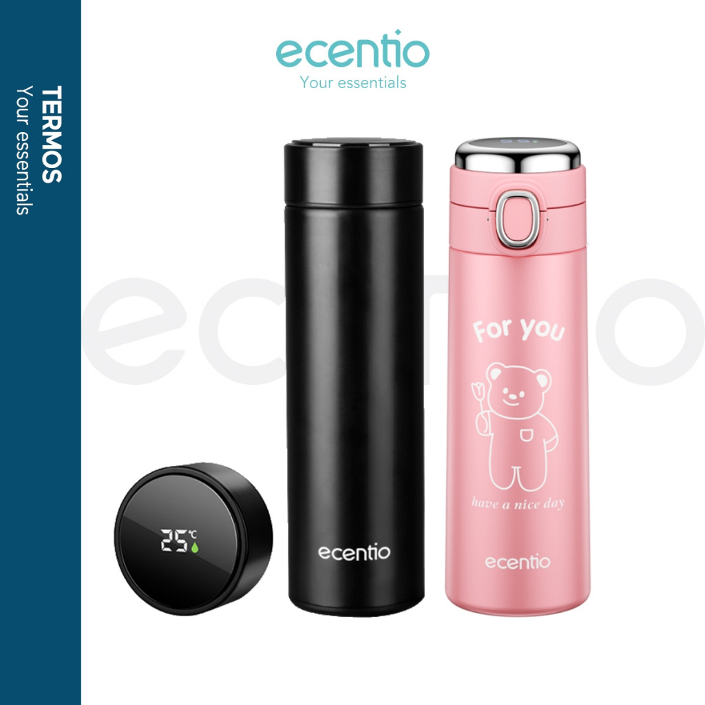 FLASHSALE [GGW] ECENTIO TERMOS AIR MINUM LED HOT & COOL 500ML/ 400ML SUHU THERMOS TUMBLER STAINLESS