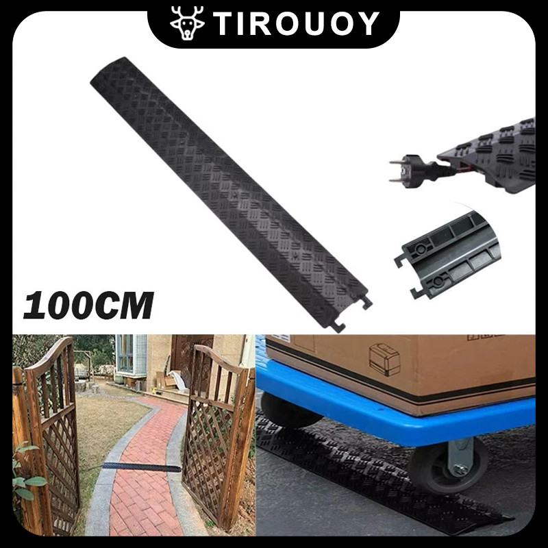 100CM Kabel Duct Lantai Hitam Penutup Kabel Lantai Floor Cable Duct Pelindung Kabel