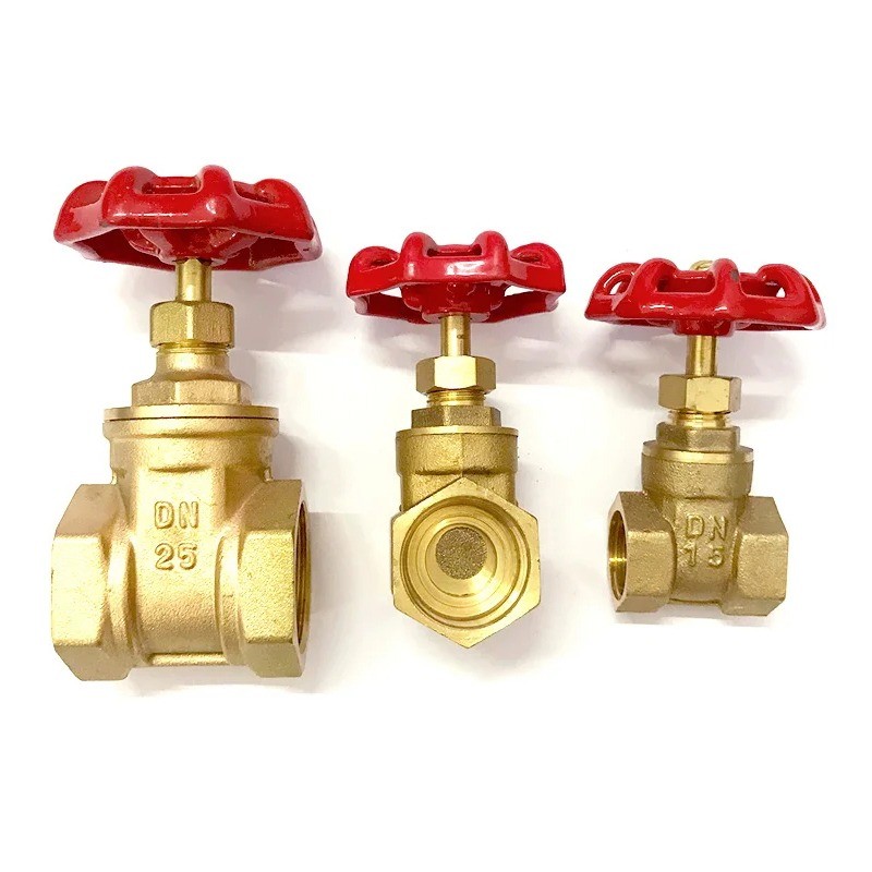1pcs Brass Standard Gate Valve 12“ 34” 1“ 114” 112“ 2” Female Thread Water Control Valve For Adjusti