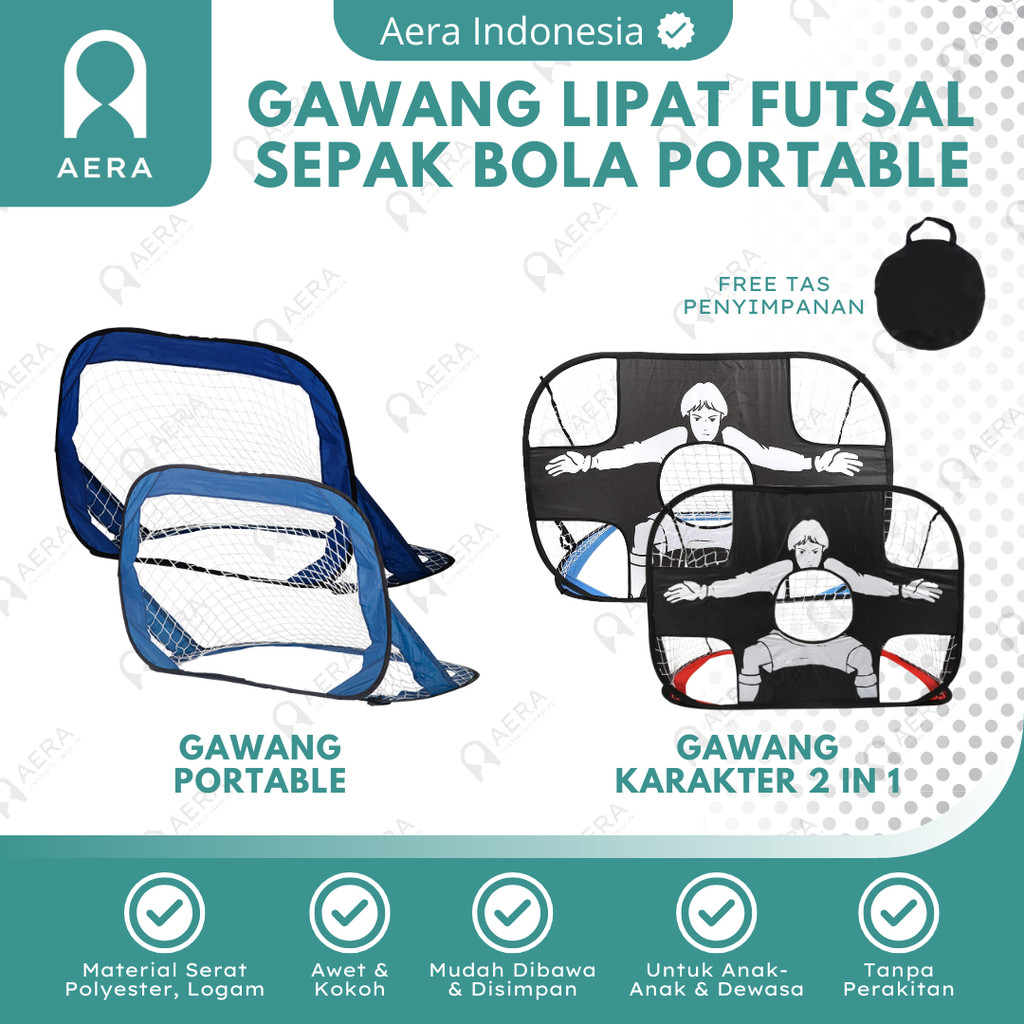 AERA Gawang Sepak Bola Portable | Gawang Lipat Anak | Soccer Game Mini Sepak Bola Portable | Gawang 