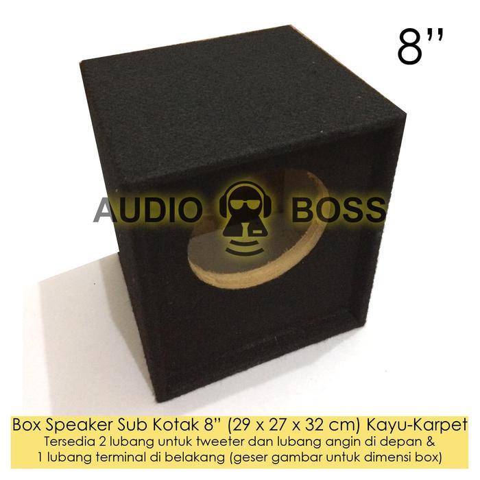 Box Boks Speaker Sub kotak 8in 8 inch 8” Kayu Kaet 29 27 32 cm