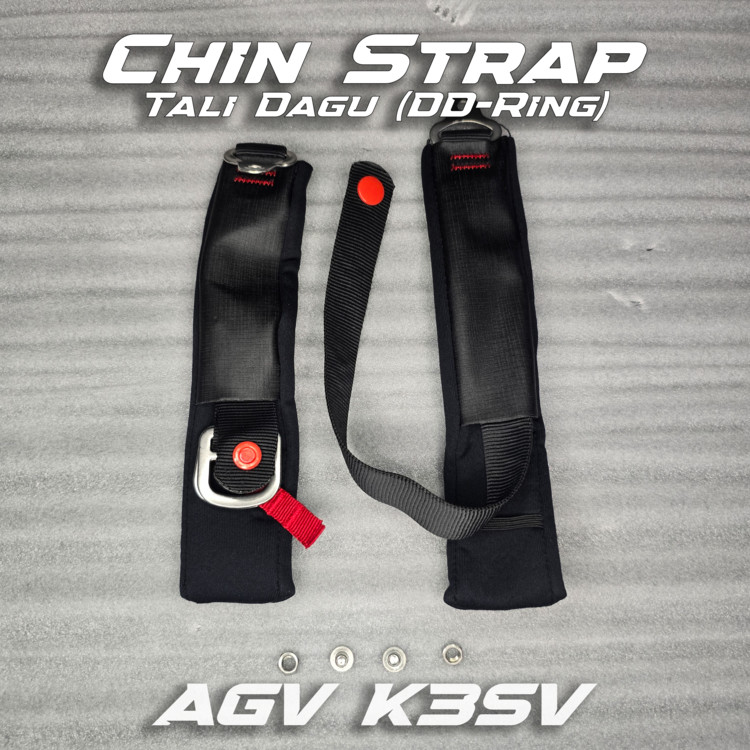 Chin Strap Helm AGV K3SV Tali Dagu DD Ring AGV K3SV Aftermarket Strap Helm AGV K3SV Pengganti Tali H