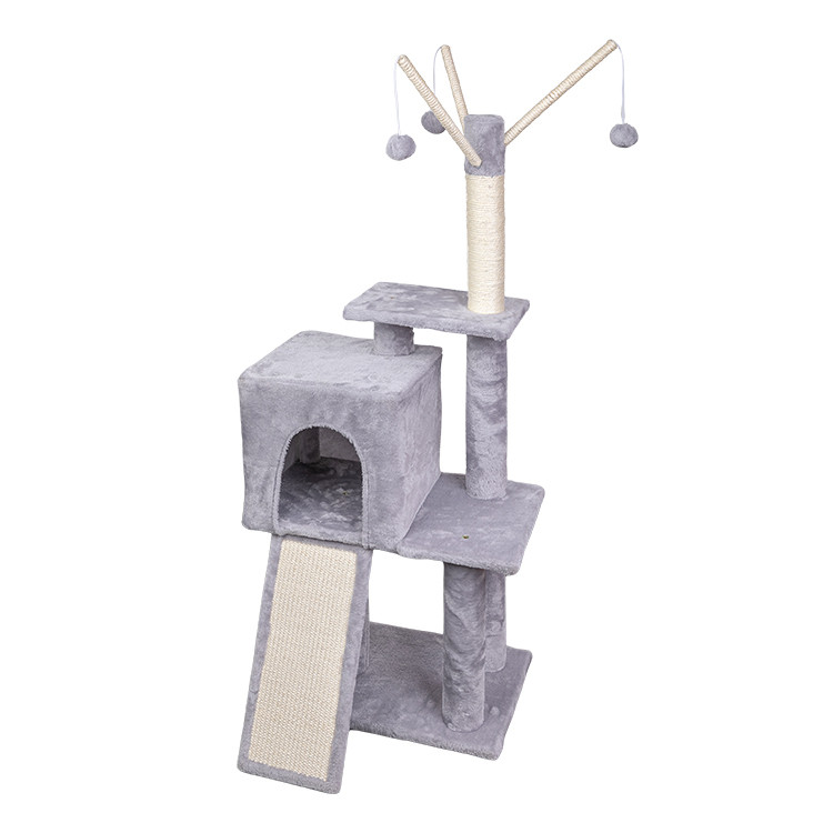 Manufacturer Wholesale Pet Product Wood Sisal Cat Tree Post