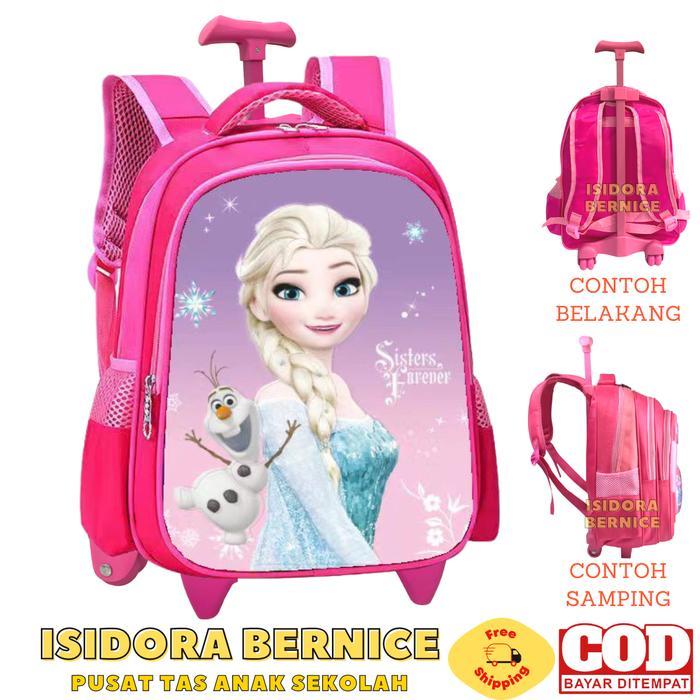 Tas Troli Anak Perempuan TK PAUD Bags Ransel Sekolah - TROLI 6122TK FROZEN