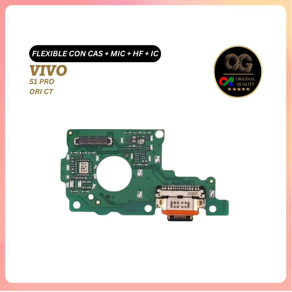FLEXIBLE CON CAS + MIC + HF + IC VIVO S1 PRO ORI CT Konektor Charger Original
