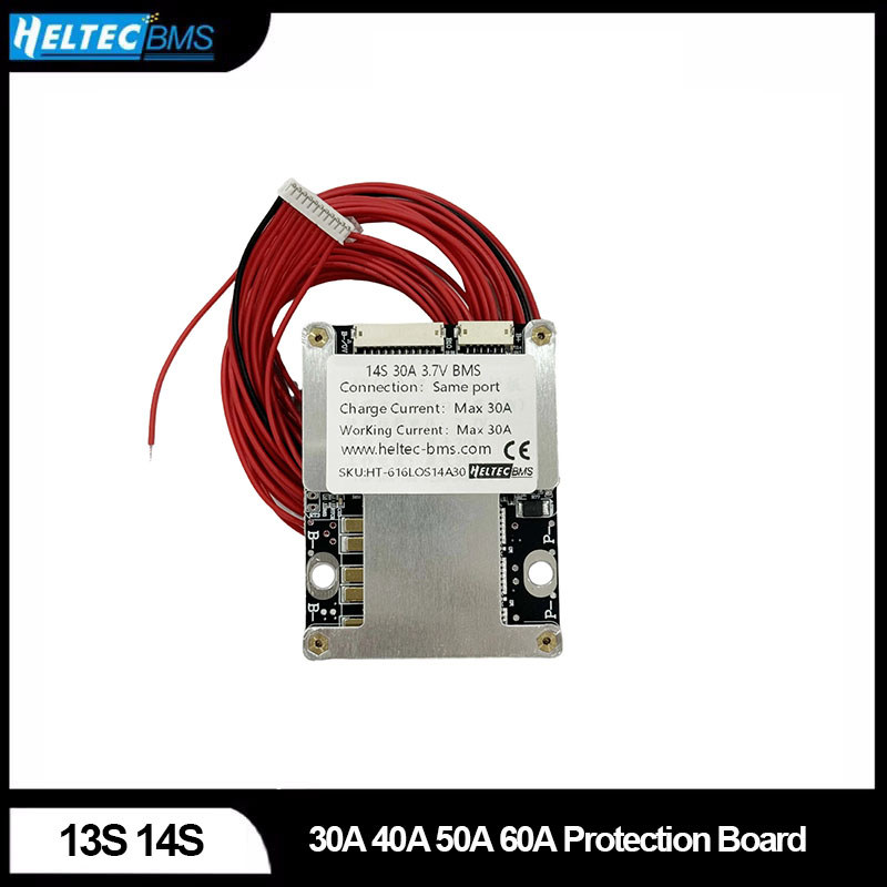30A 40A 50A 60A 13S 14S 10-14S 36V 48V 52V Papan Perlindungan Baterai Li-ion Lithium Balance BMS 3.7