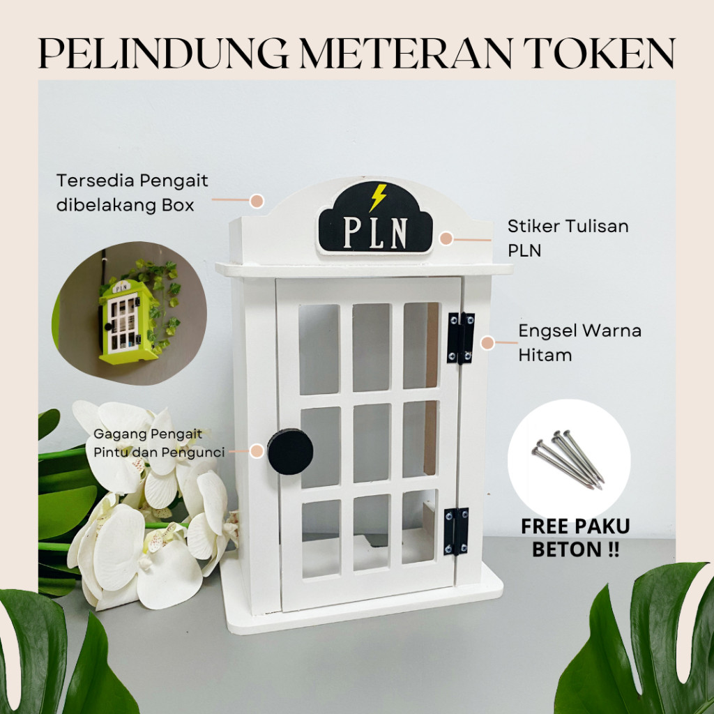 Bok Meteran Token/Pulsa Desain Telephone London PLN tempat pelindung meteran