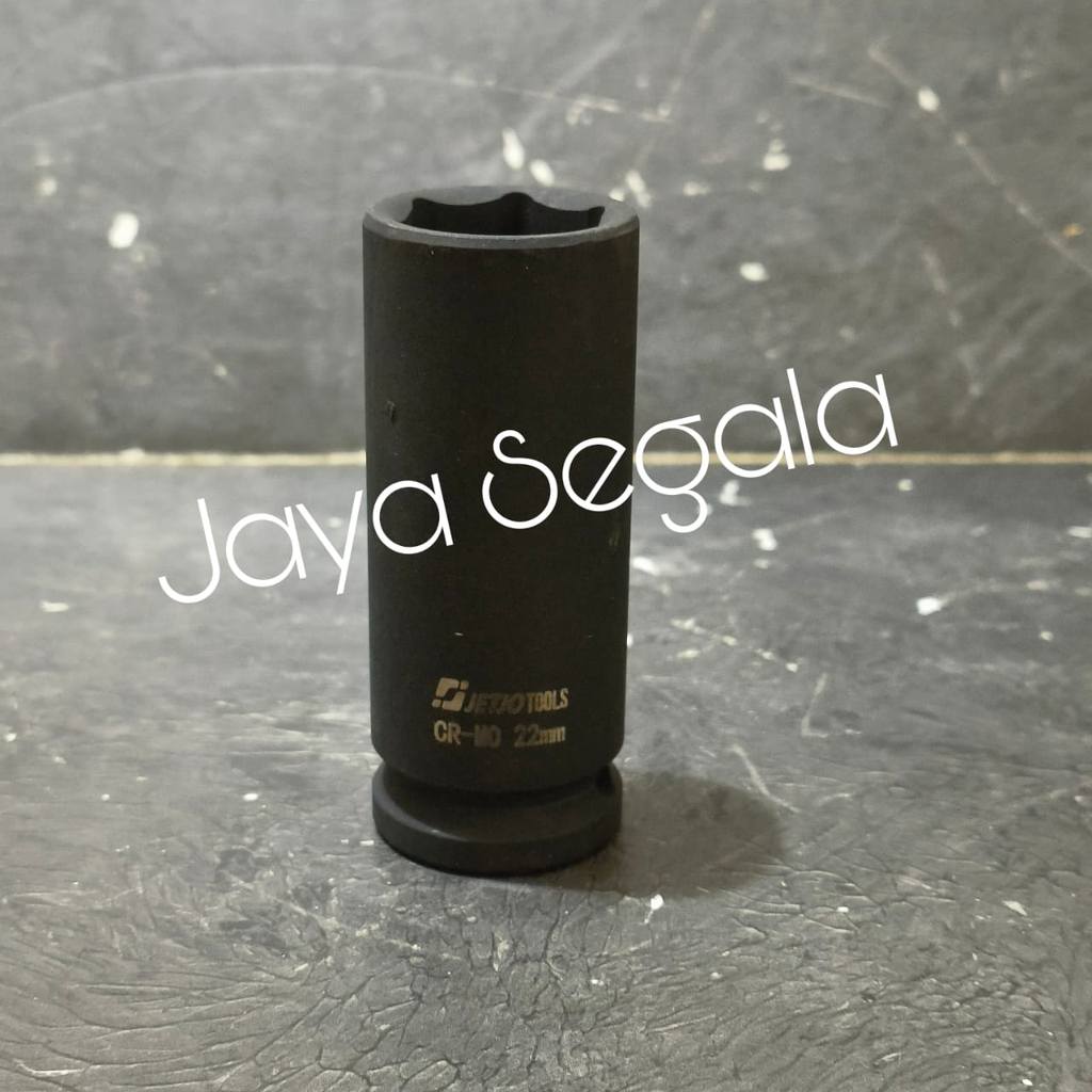 Mata sok impact panjang DR 1/2" 22mm Socket Kunci shock 22 MM Long