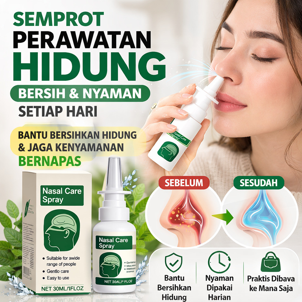 [Meredakan Hidung Tersumbat Dengan Cepat] Semprotan Perawatan Hidung / Semprotan Hidung Herbal Anti-