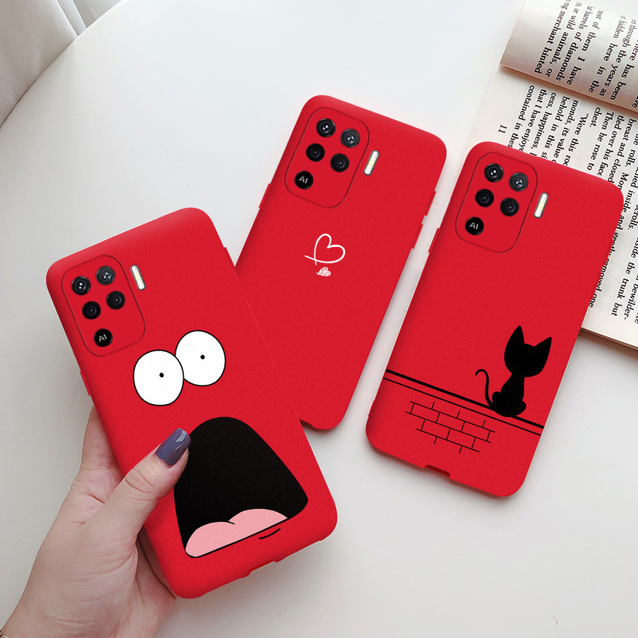 Cute Painted Case For Oppo Reno 5 Lite Case 2021 Soft Silicone Back Cover For Oppo Reno5 Z Reno 5 F 