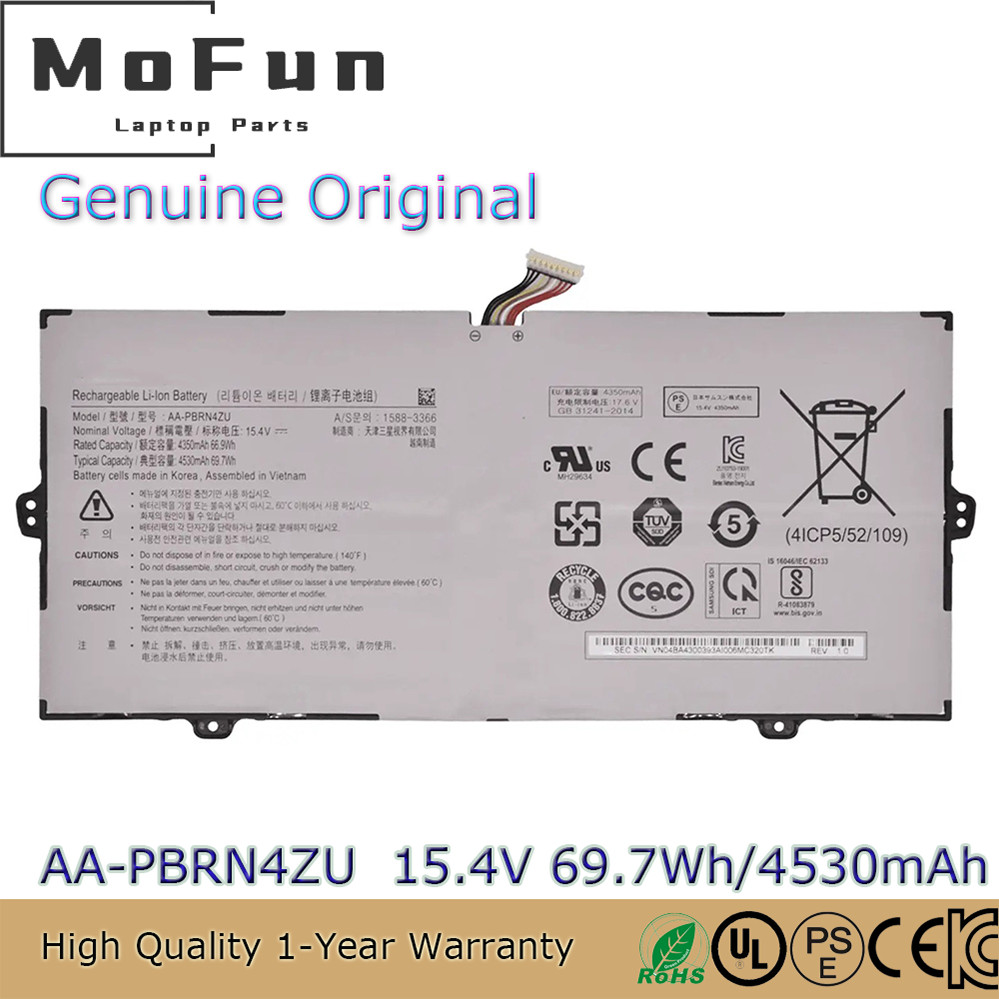 Original AA-PBRN4ZU 15.4V 69.7Wh Laptop Battery for Samsung Galaxy Book Flex 930QCG 930QCJ 930XCJ NP
