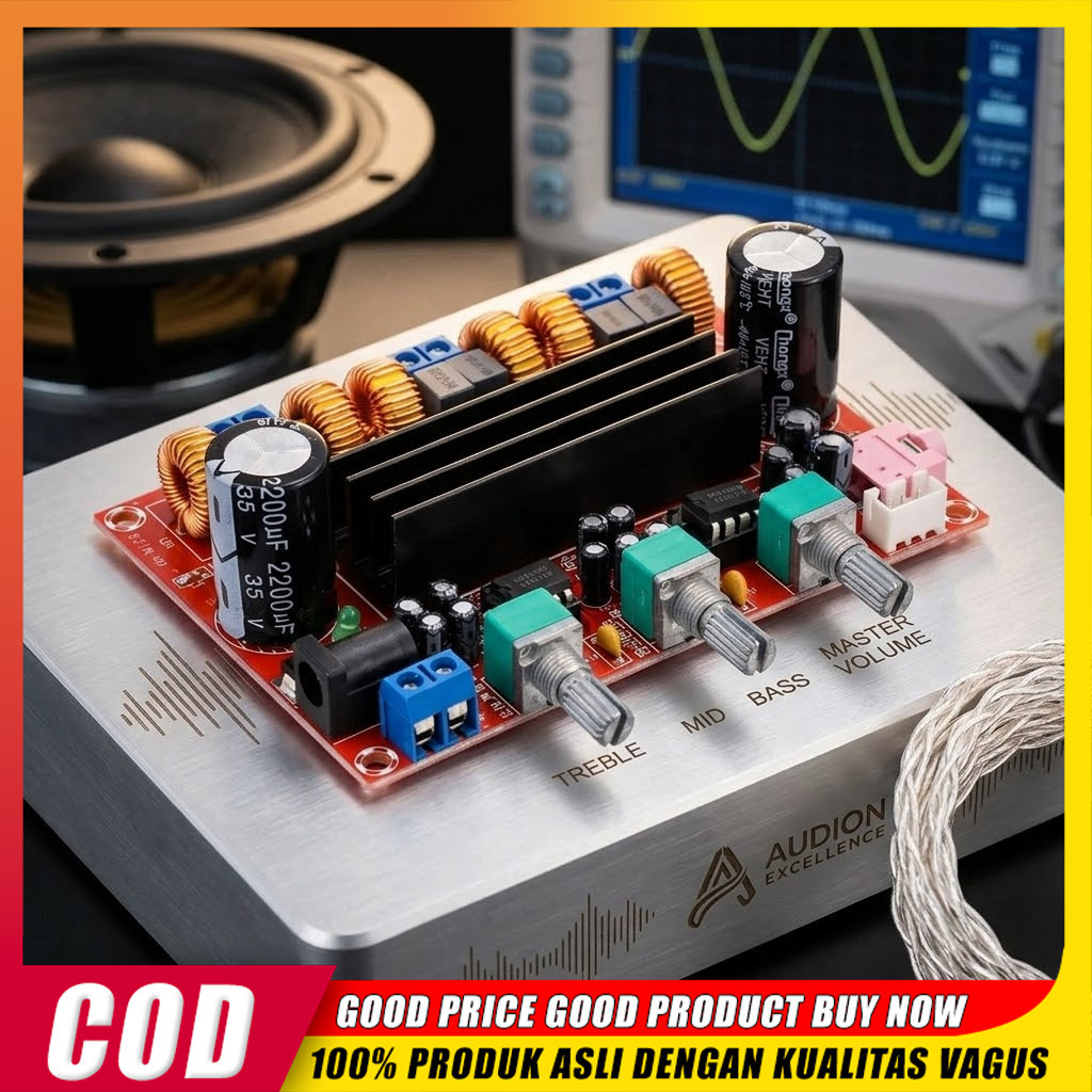 XH-M139 Power Amplifier TPA3116D2 2.1 Subwoofer Digital 2x50W + 100W 12V-24V Module Board Audio Clas