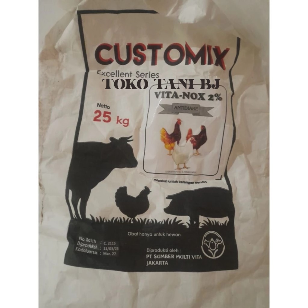 { BISA COD } Vitanox 25 kg - Premix Pemacu Pertumbuhan & Penambah Berat Badan Hewan