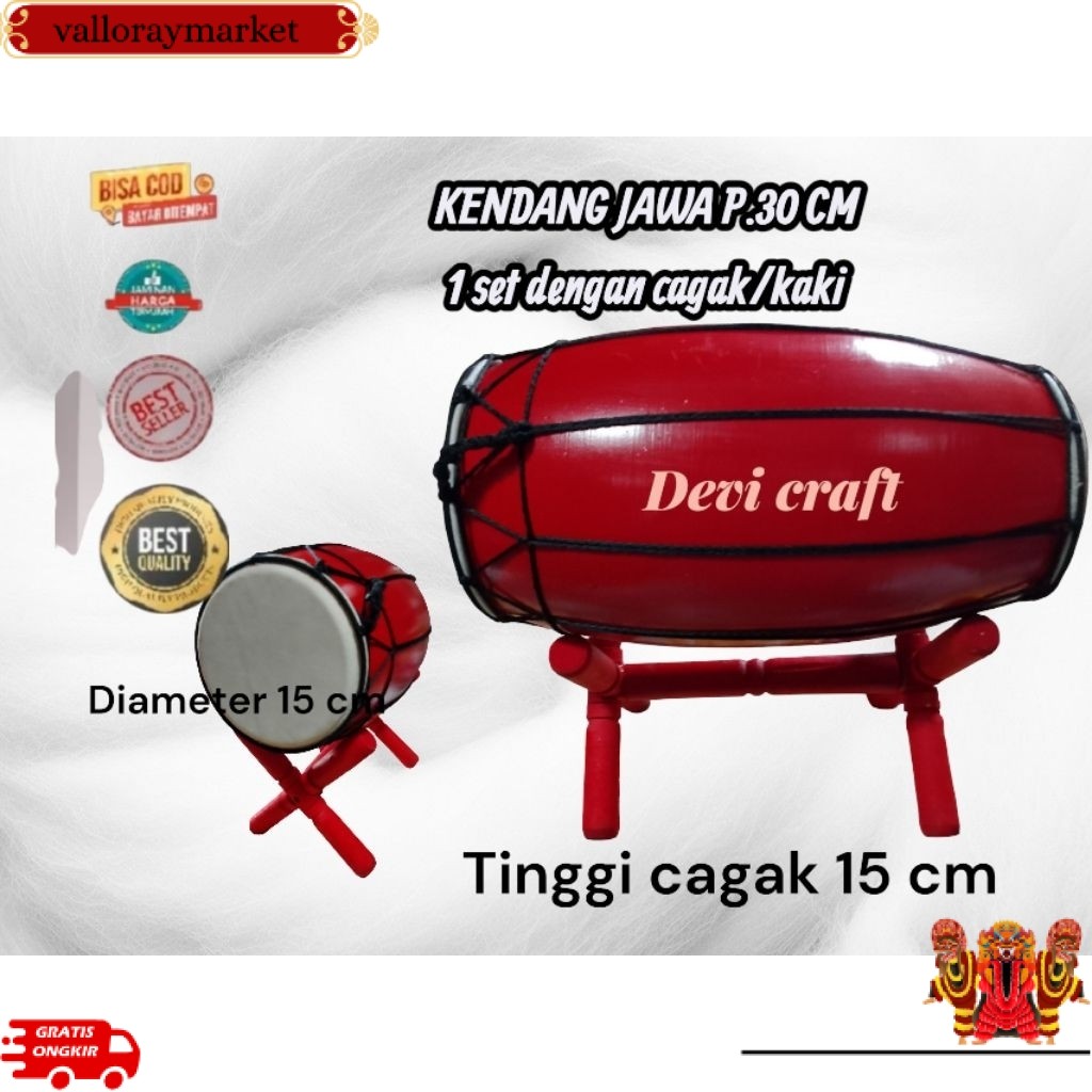 NEWW Kendang Jawa kendang jaranan  kendang, gamelan, alat perkusi tradision inial, alat musik mainan