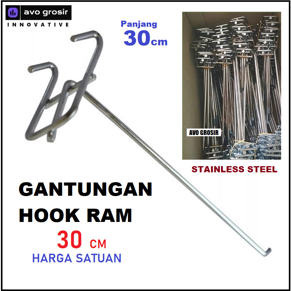 Cantolan Ram Gantungan Hook Besi Display Barang