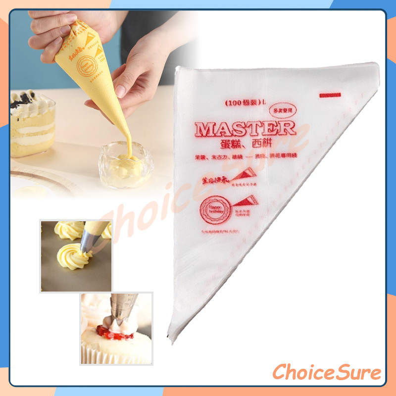 Piping Bag [100 pcs]/Plastik Segitiga Super Tebal/Plastik Segitiga Papping Bag Plastik