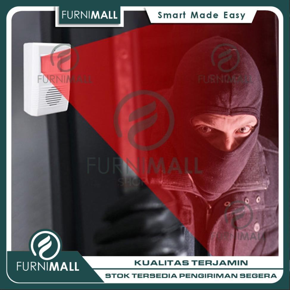 FURNIMALL Bel Pintar Sensor Gerak Wireless Dengan Suara Welcome Untuk Pintu Toko Dan Rumah