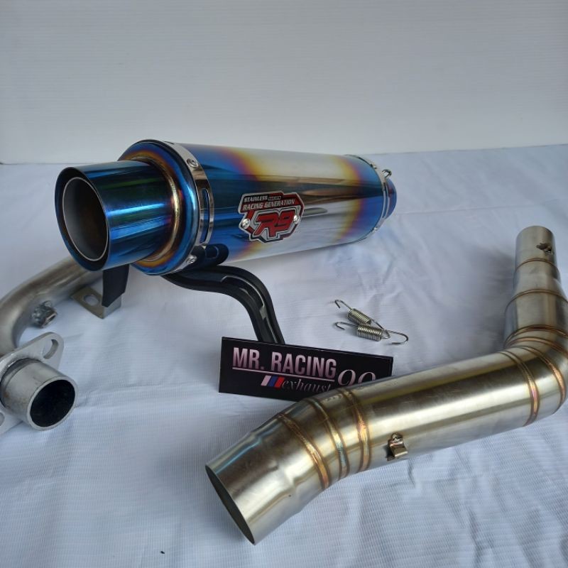 Knalpot R9 Mugello Blue Cbr150 Cb150 Faceklift Cb150old GTR150 Full System