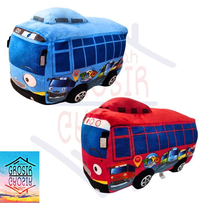 Boneka Mobil Bus Tayo New Model Dolls Boneka Tayo Bus - BONEKA TAYO MERAH