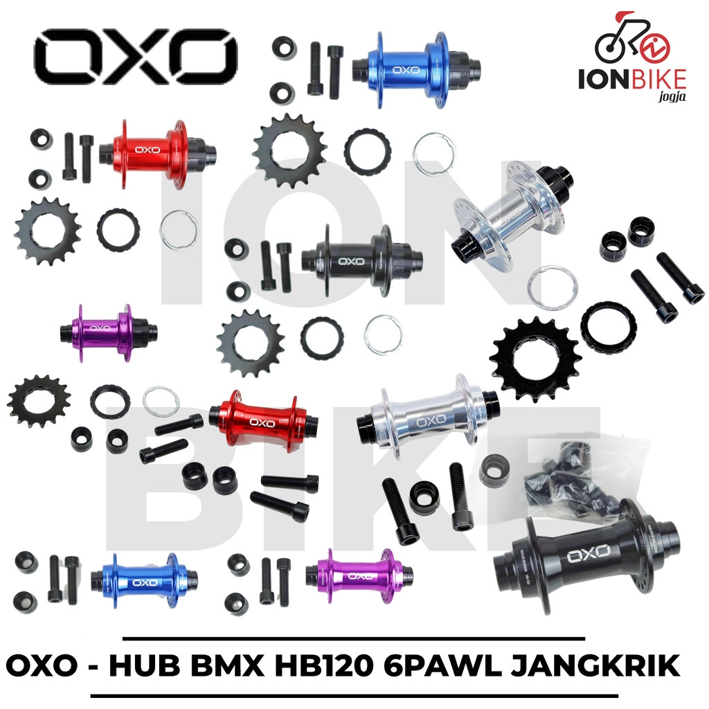 Hub Freehub OXO HB120 Sepeda BMX 36 Hole 6 Pawl Female Axle HB-120 POE 16T COG - HBR150R HBR-150R 36