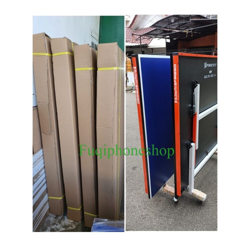 MEJA PINGPONG PACKING BUTTERFLY MDF 25MM MDF LENGKAP